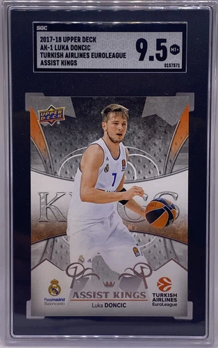 2017-18 Upper Deck Euroleague Luka Doncic Assist Kings AK-1 SGC 9.5 ROOKIE RARE