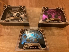 Joytech Metallic Blue, Gold and Purple Controller Plus - PS1 PS2 Control Pad New