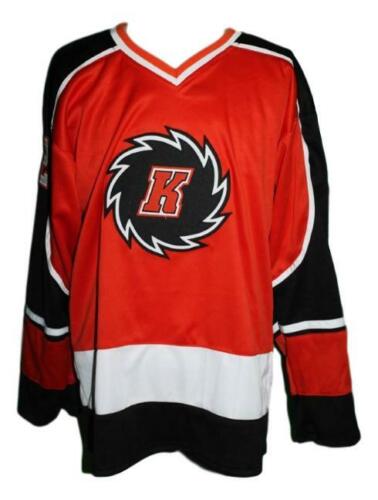 Camiseta deportiva de hockey de Fort Wayne Komets retro personalizada naranja con cualquier número de nombre - Imagen 1 de 3