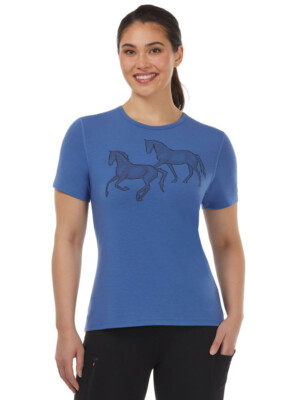 Kerrits On The Double Horse Tee - Bluemoon