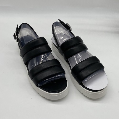 UGG Women's Zayne puffy straps Slingback Sandal in Black Leather size 10 NEW - 第 1/7 張圖片