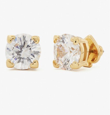NWT Kate Spade Heart Studs Earrings WBR00154 Clear/Gold (921
