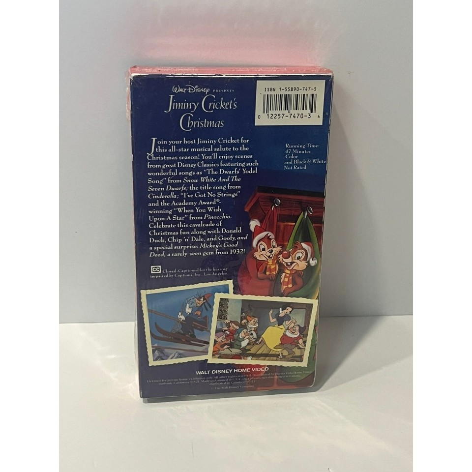 Walt Disney’s Jiminy Crickets Christmas VHS Video Tape Movie Cartoons ...