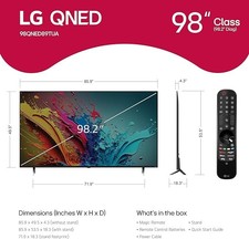 Lg 98-inch Class Qned89t Led Smart Tv 4k Processor Flat Screen With Magic Remote