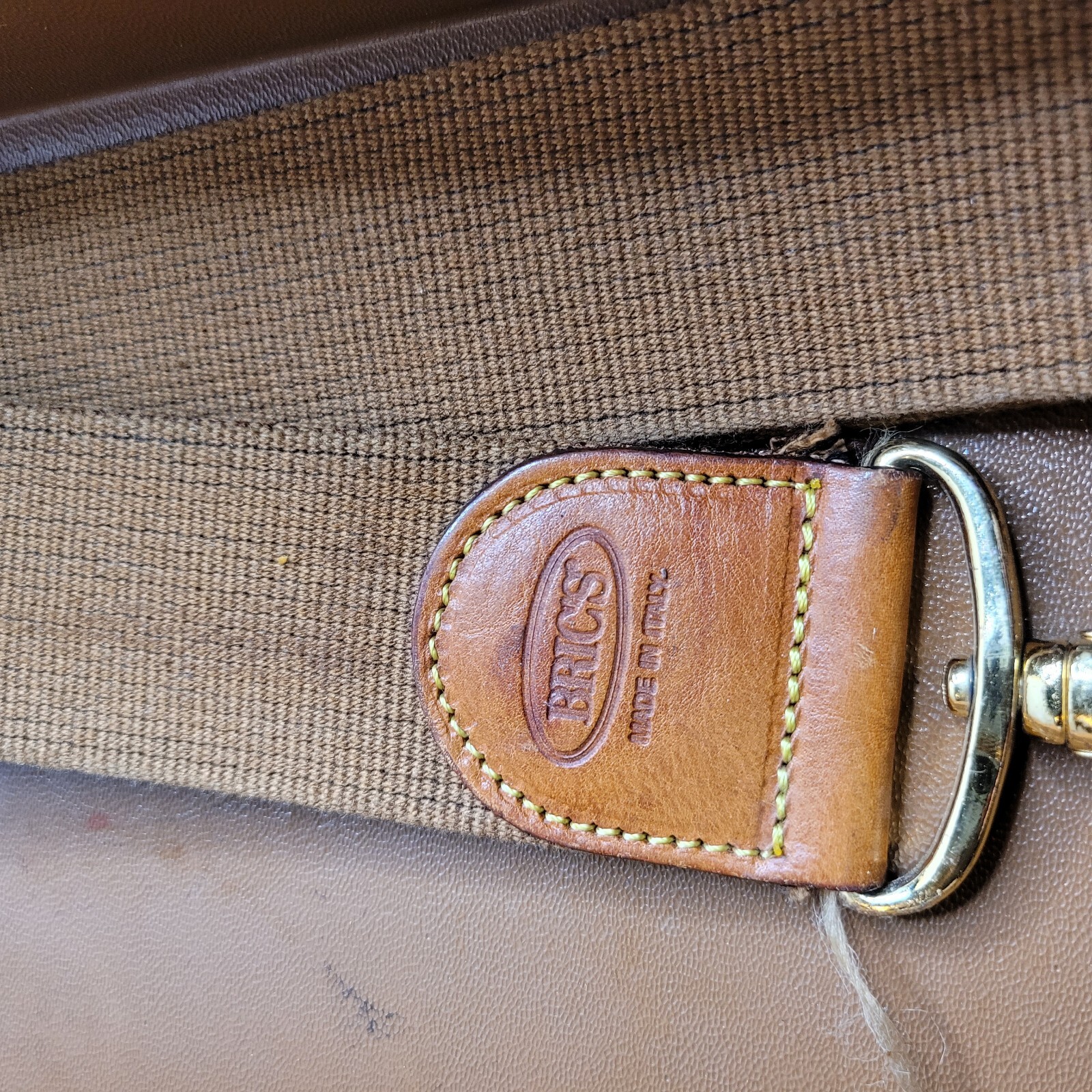 Vintage Brics Leather Luggage With Carry Strap eBay