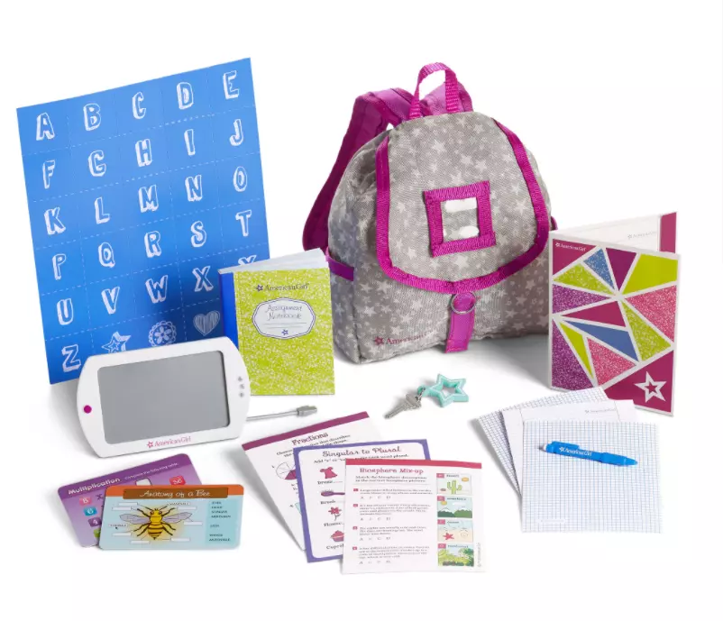American girl cheap backpack set