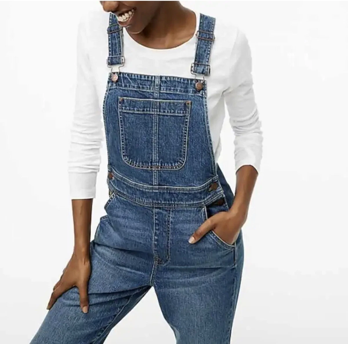 J crew denim overalls sales