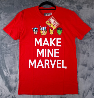 Marvel T-Shirt Herren Größe Medium Make Mine Marvel Tee - Brandneu mit Etikett