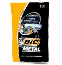 Bic Metal Bar Disposable Razor for Men, 10 Count