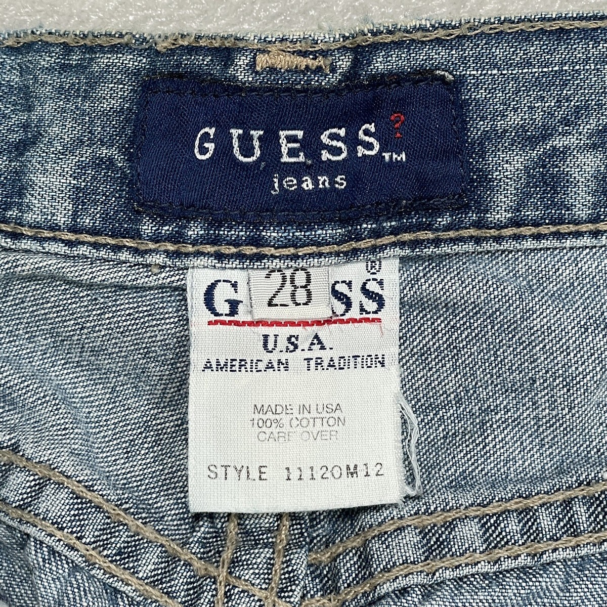 Vintage Guess Jeans Straight Leg 28 Made in USA Button Fly Vintage Guess Jeans Straight Leg 28 Made in USA Button Fly