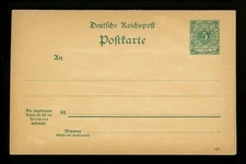 Postal Stationery H&G #22 Germany postal card 1889 Message & Reply Vintage