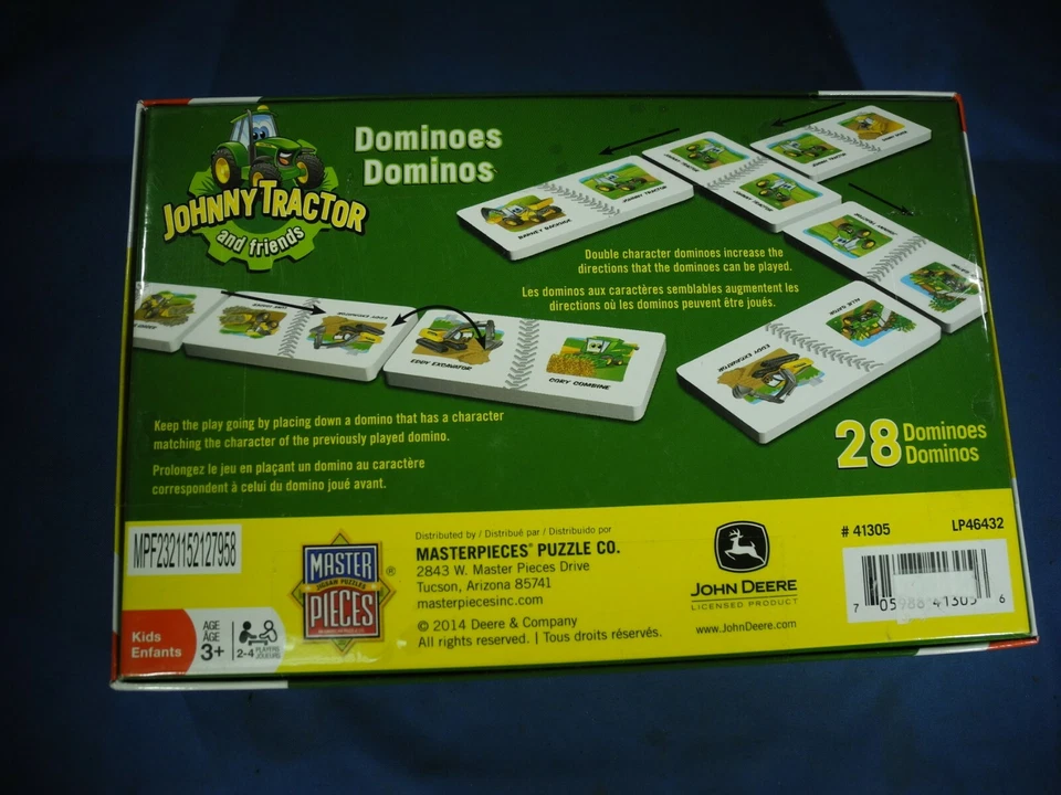 John Deere Johnny Tractor and Friends Dominoes ~ 28 Dominos ~ Ages 3+ ~ Complete - Image 3 of 3