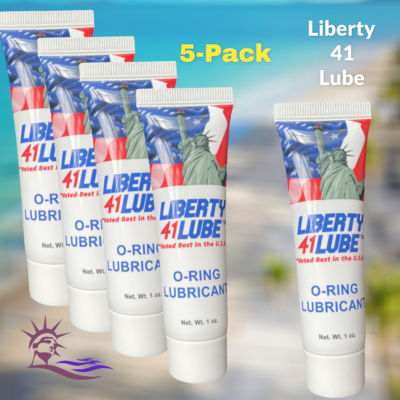 LIBERTY 41 TEFLON SILICONE O-RING LUBRICANT FOR SWIMMING POOL, SPA 1 oz.  5-PACK