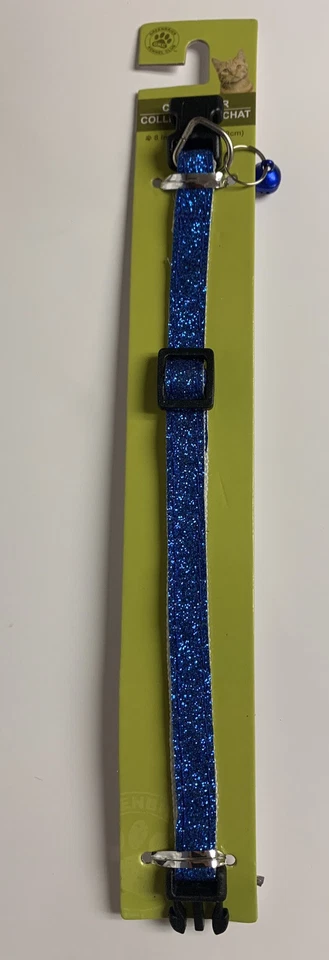 Greenbrier Red Glitter Cat Collar 8"-12" Adjustable With Quick Release Buckle