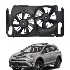 Radiator Condenser Cooling Fan Assembly For 2006-2012 Toyota RAV4 3.5L 3456CC V6