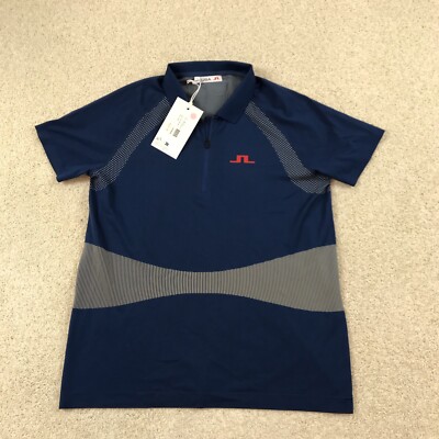 J Lindeberg Womens Polo Shirt Large USA Golf New Alizee Blue