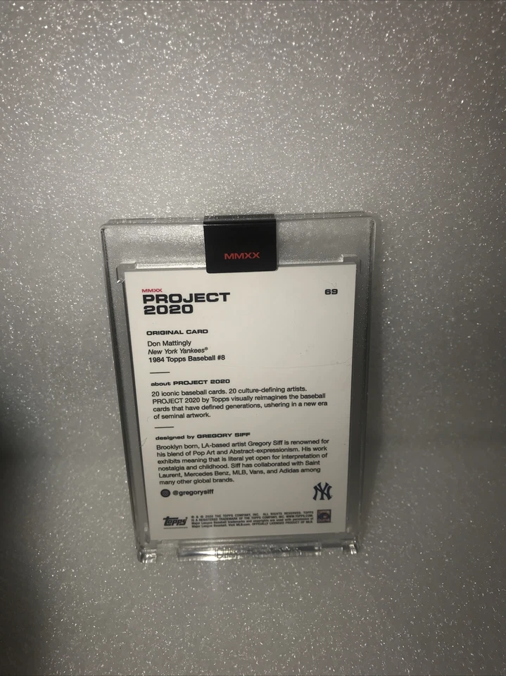 Topps PROJECT 2020 Card 69 - 1984 Don Mattingly by Gregory Siff - Image 2 of 4