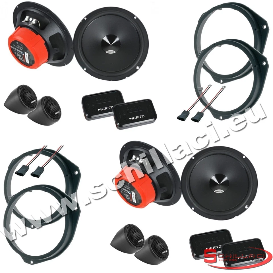 KIT 8 ALTOPARLANTI CASSE ALFA GIULIETTA ANTERIORI - POSTERIORI HERTZ DSK 165.3