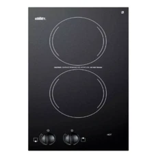 Summit Appliance CR2110 12" Electric Cooktop with 2 Burners Voltage: 110V