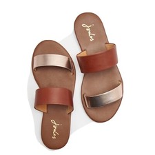 Joules Fenthorpe Gold Brown Leather Strappy S...