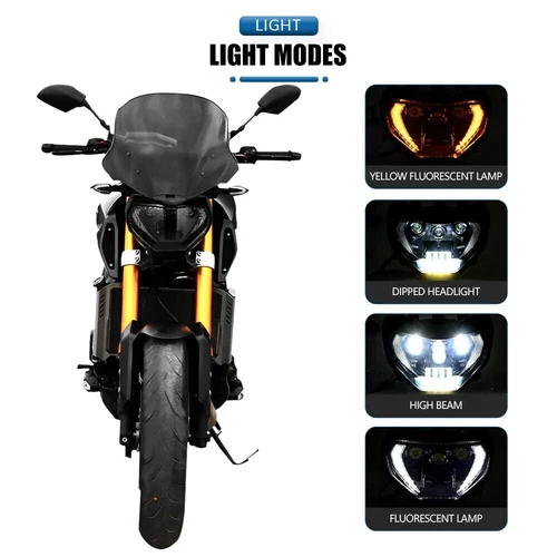 E9 Approved LED Headlight Headlamp Front Light For Yamaha MT07 FZ07 2018-2020 - Picture 6 of 10