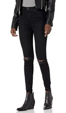 $195 NWT HUDSON Sz 29 BARBARA HI-RISE Super SKINNY Ankle STRETCH JEANS Black