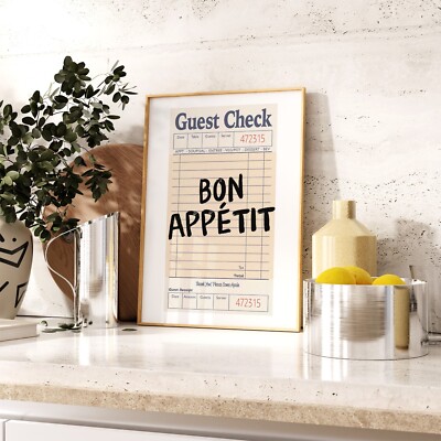 Guten Appetit Druck | Küche Wandbild | Gastscheck Poster