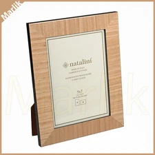 NATALINI Handmade ITALIAN Marquetry Frame 5X7" (13x18 cm) Light Brown/Beige, NEW