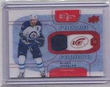 2015-16 UD ICE FROZEN FABRICS RED PATCH 8/30 BLAKE WHEELER #FF-BW WINNIPEG JETS 