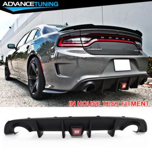 For 11 14 Dodge Charger Sedan 4dr Mdp Style Rear Bumper Lower Diffuser Lip Fins Ebay