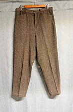 VTG Talbots Petites 14 Grey Wool Herringbone Tweed Trousers Aesthetic Gear