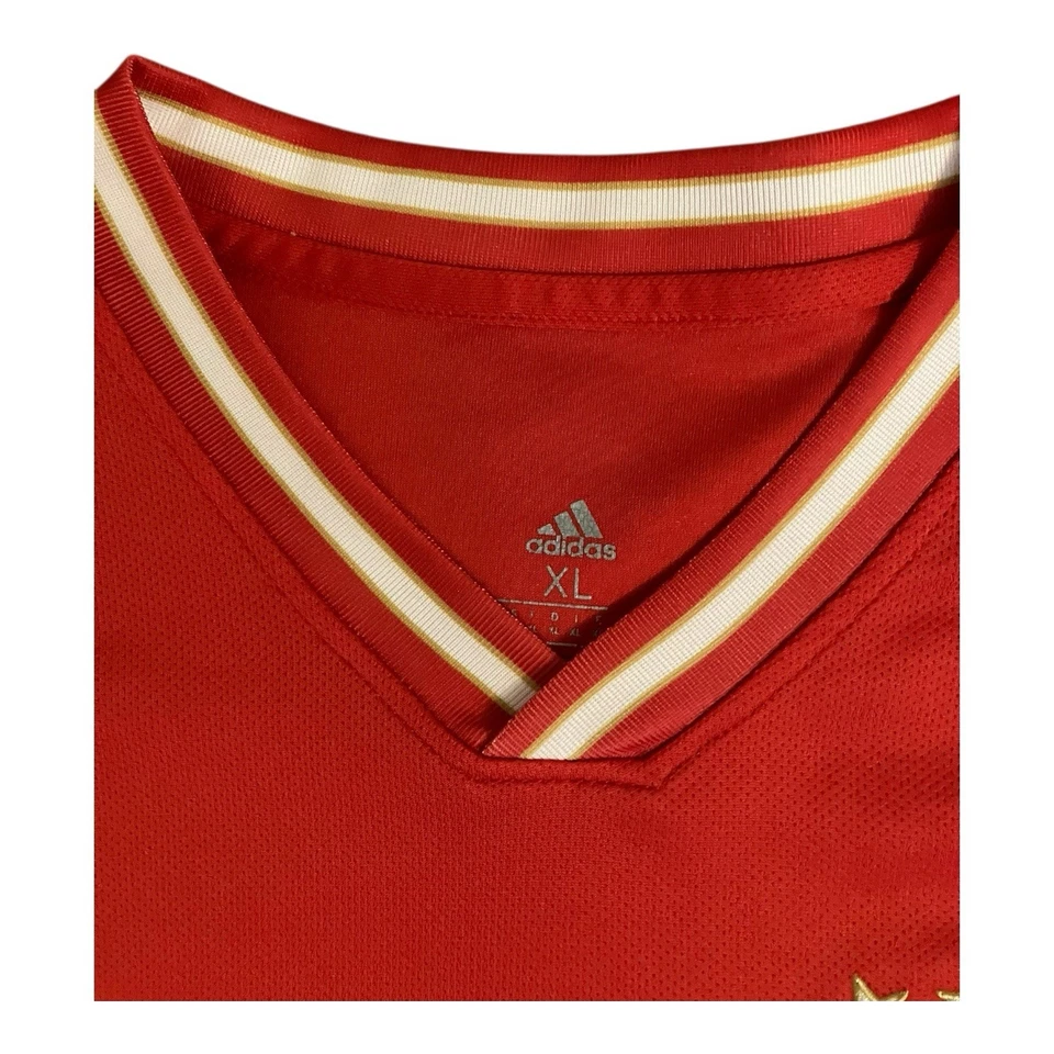 Ajax Amsterdam Trikot XL Fußball Herren Rot Weiß Adidas Basem 8 Y2K - Bild 3 von 4