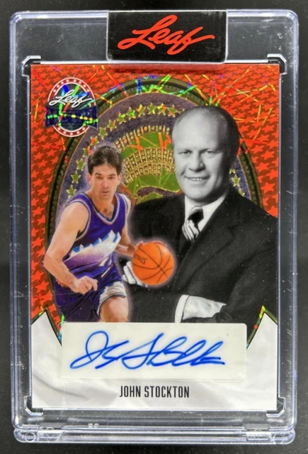 2026 Leaf President's Day John Stockton Auto Lazer Gerald R. Ford orange #1/1