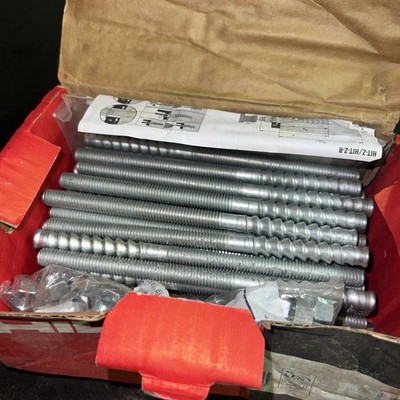 BOX OF 40 Hilti HIT-Z 3/8  x 6-3/8  concrete Anchors Washer & Nut #2018442 New