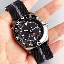 Luminous NH34 GMT 42mm Titanium 200M Diving Tactical Frog Watch Men Sapphire