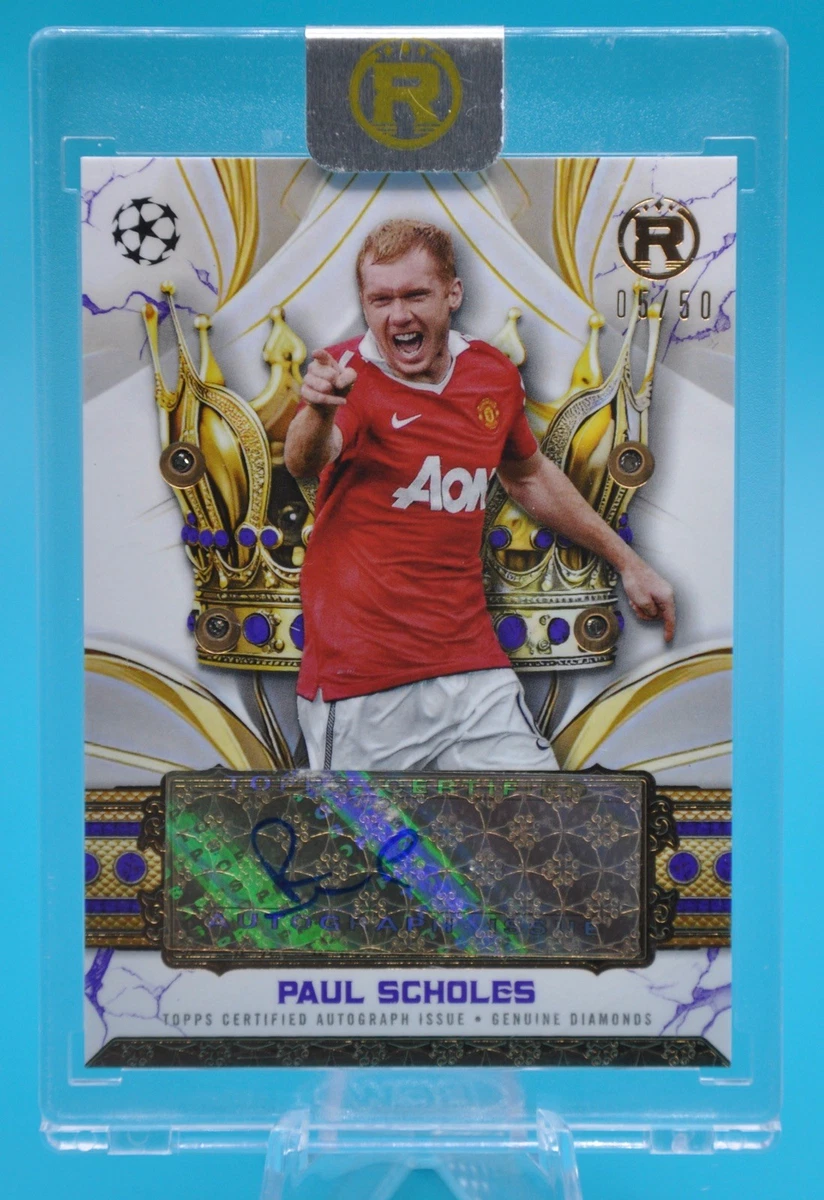 激レア【PAUL SCHOLES】直筆サインカード Panini Prizm Soccer