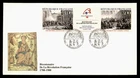 DR WHO 1988 FRANCE FDC REVOLUTION ANIV CACHET GUTTER PAIR M66686