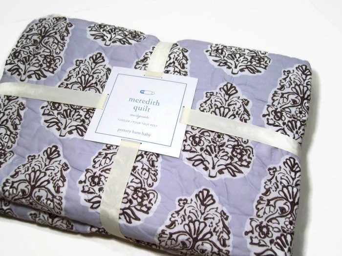 Edredón Pottery Barn Kids lavanda púrpura Meredith cachemira bebé niño pequeño nuevo Foto 3 de 4
