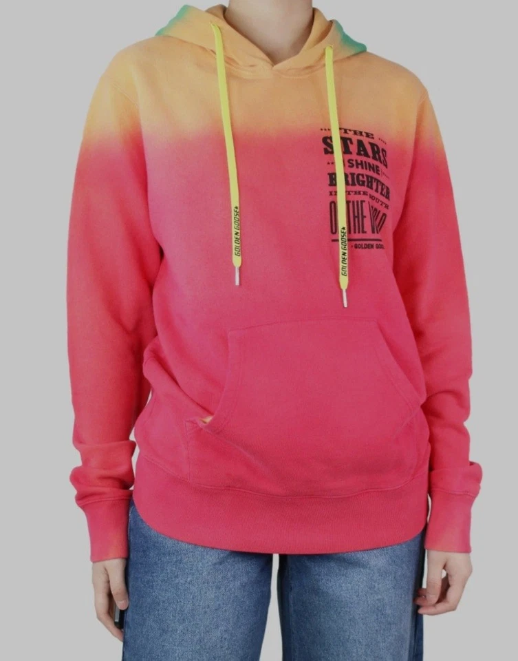 💖Golden Goose Multicolor Dip-Dye Sudadera con Capucha, Talla S💖 Foto 3 de 4