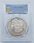 1887-S Morgan Silver Dollar PCGS MS62 Gold Shield Label -  T317