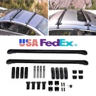 2x Roof Rack Side Rails Bars Luggage Carrier Kits w/ Lock For Car SUV Universal