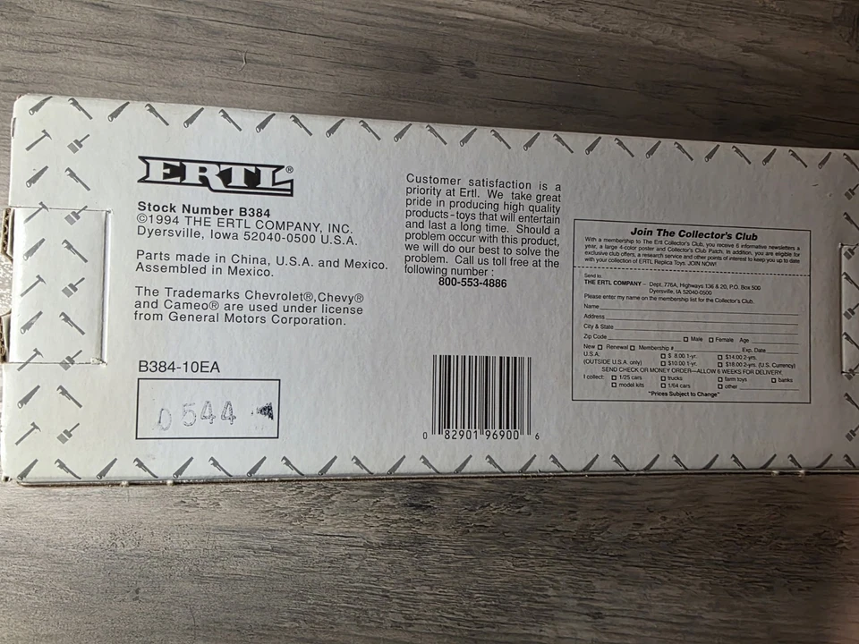 De colección ERTL 1955 Chevy camafeo camioneta banco ACE hardware diecast 1/25 1994 Foto 3 de 4