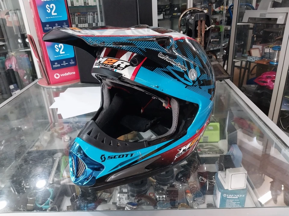 M2R X1 Motorcycle Helmet SCOTT One Fourteen Designs SIZE L - READ DESCRIPTION - Image 2 of 4