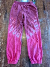 Art Class Girls Size 10/12 Pink Tie-Dye Sweatpants Gathered Bottoms NWT