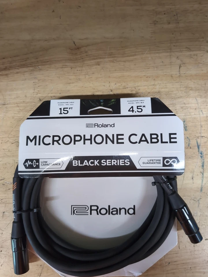 Roland RMC-B15 Black Series Balanced Microphone Cable XLR Male to Female 15 ft - Image 2 of 4