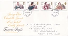 GB 1980 Famous People FDC Deal Cancel written with enclosure VGC