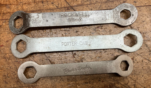 3 Saw Arbor Wrenches- Rockwell- Porter Cable- B&D