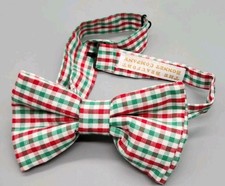 The Beaufort Bonnet Company Bow Tie Red Green White Boys Holiday Adjustable