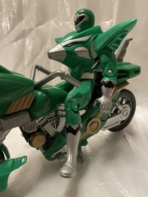 Power Rangers Lost Galaxy Astro Cycle Figure And Motorcycle Green - Incomplete