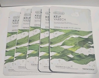 Avon Lot of 5 The Face Shop Real Nature Kelp Varech Face Mask...New Sealed